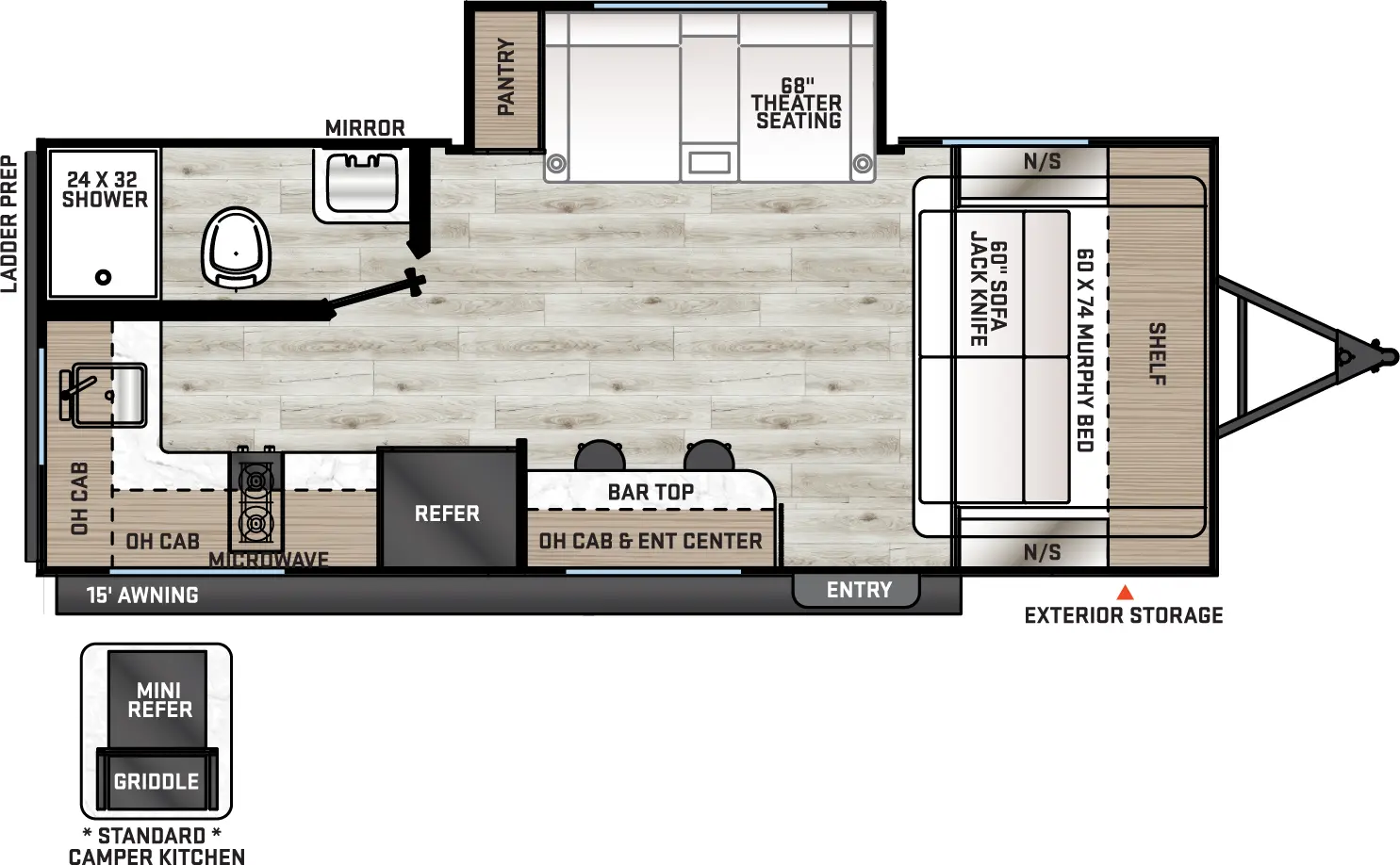 Catalina Summit Series 7 184RBS - DSO Floorplan